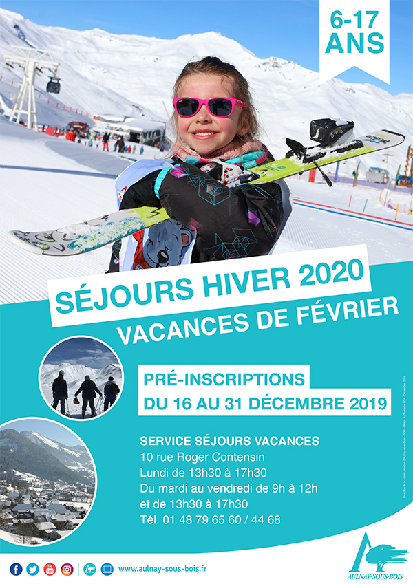 Affiche séjours hiver 2019