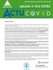 Covid-19 : Lettre d'Information Municipale - 20 Janvier 2021