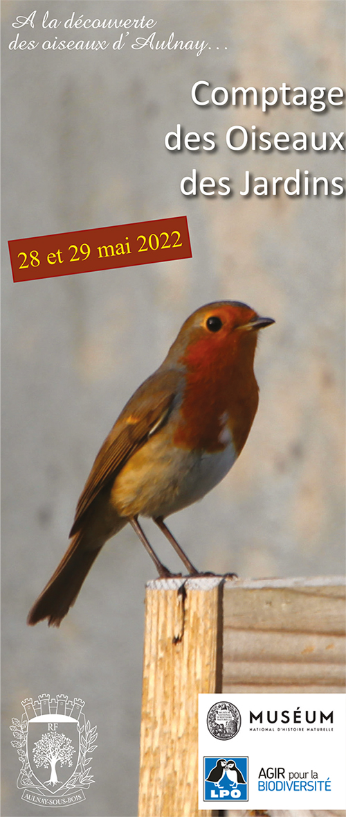 Comptage des oiseaux de jardin mai-juin 2022