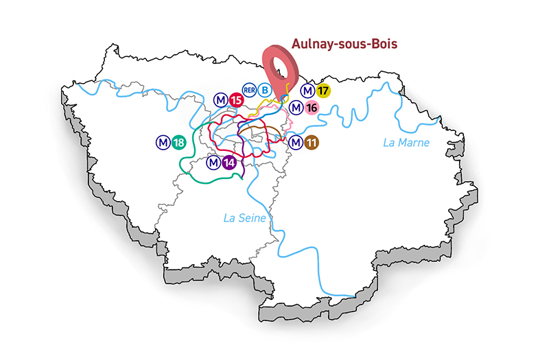 Plan de la petite couronne Paris