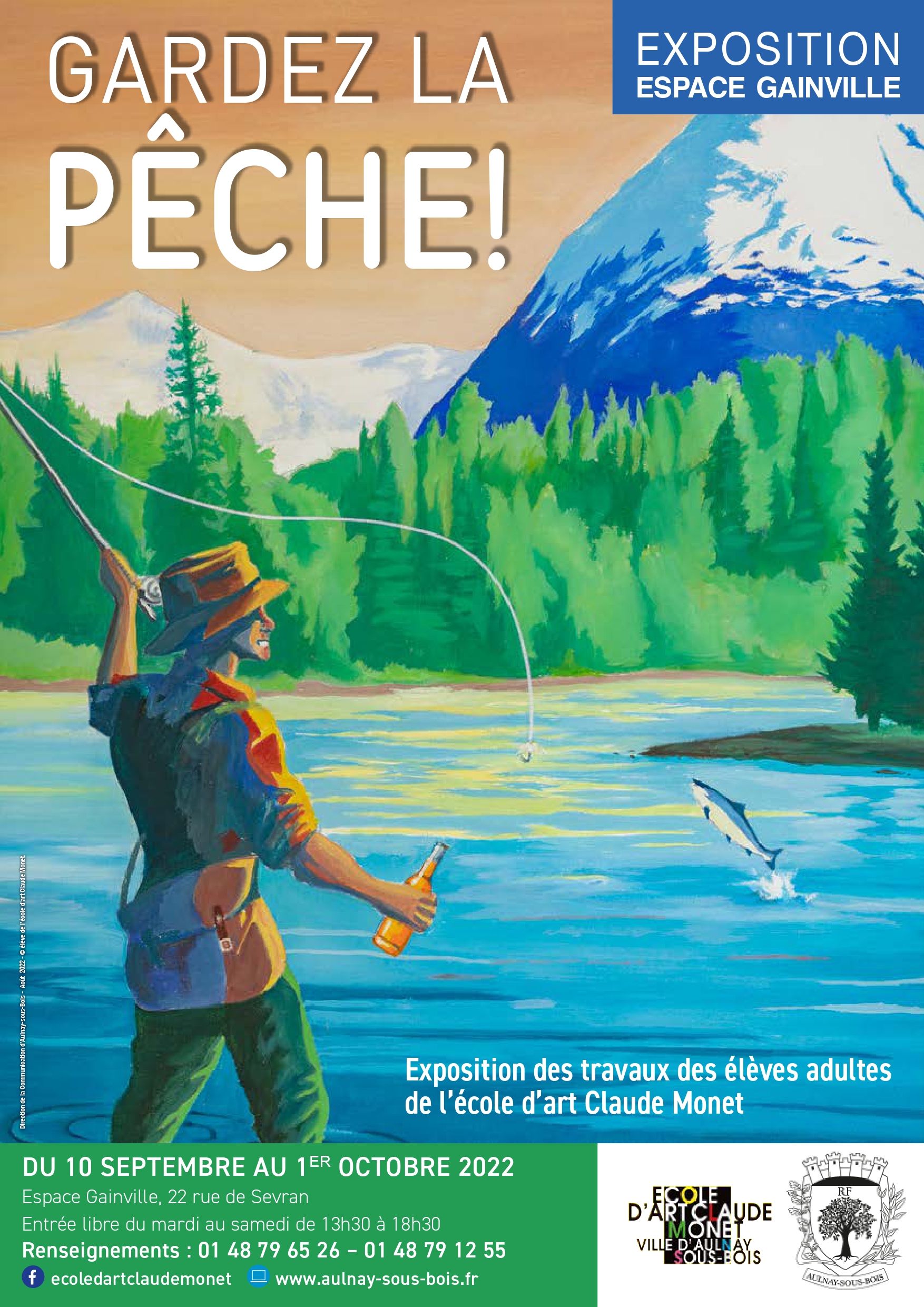Affiche de l'exposition "Gardez la pêche"