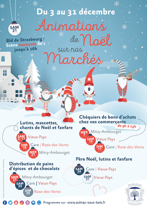 Animations de noël sur nos marchés - du 3 au 31 décembre