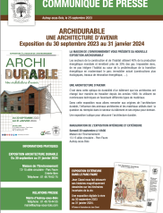 ARCHIDURABLE - Exposition du 30 septembre 2023 au 31 janvier 2024