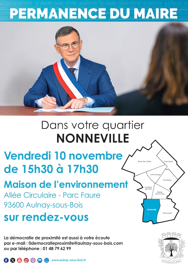 Permanence du Maire - Nonneville - 10/11/23