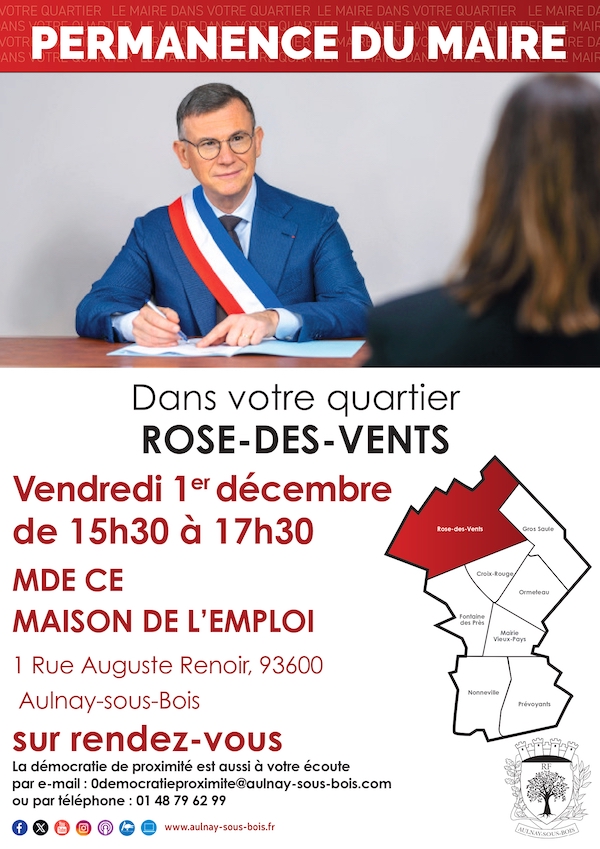Permanence du Maire dans votre quartier Rose-des-vents - 2023_A