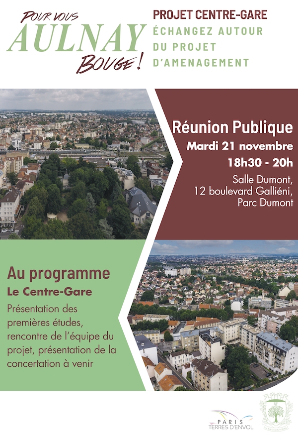 Réunion publique projet Centre Gare- 21 novembre 2023