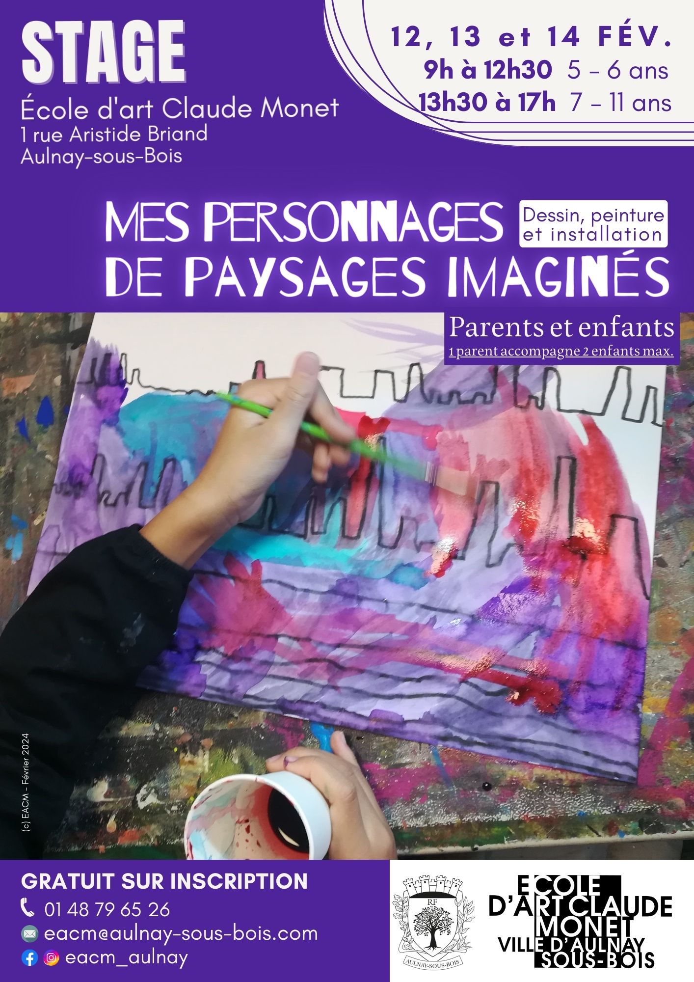 Affiche du stage "Mes personnages de paysages imaginés"