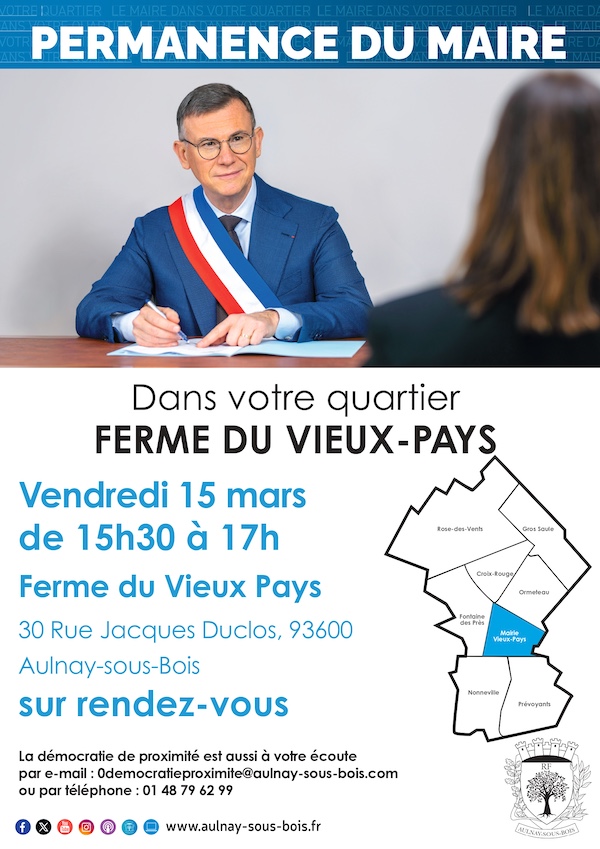 Permanence du Maire au Vieux Pays 2024