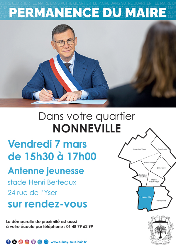 Permanence du maire Nonneville- 7 mars 2025