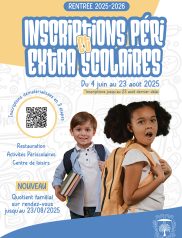 Inscriptions péri et extrascolaires - rentrée 2025-2026