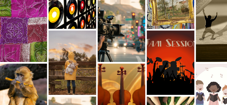 Mosaïque d’images représentant la programmation artistique de juin