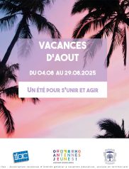 Planning vacances de Août 2025- Antennes jeunesse