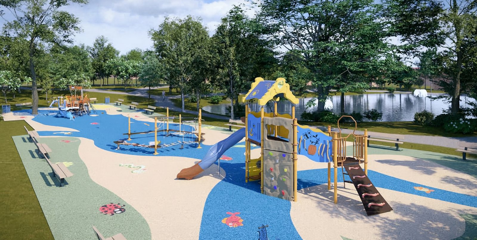 Inauguration de la nouvelle aire de jeux du parc gainville