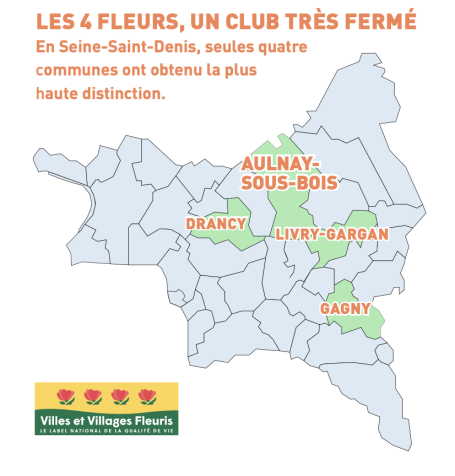 les 4 fleurs carte de la seine-saint-denis