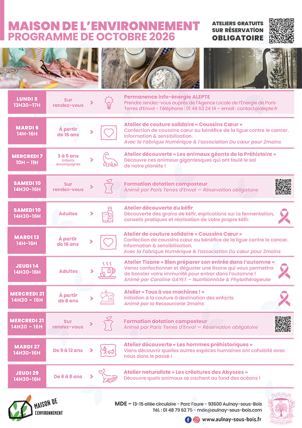 programme MDE octobre 2026